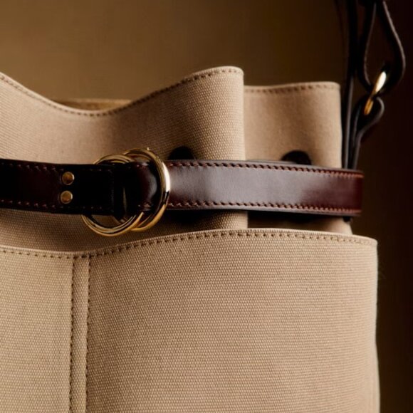 Sézane X Holiday Adéle Bag, Toffee and Chocolate - Picture 3 of 12